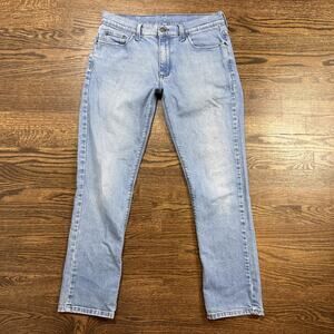 Mott & Bow Ludlow Jeans Mens 30x28 Blue Light Wash Slim Straight Denim Pants